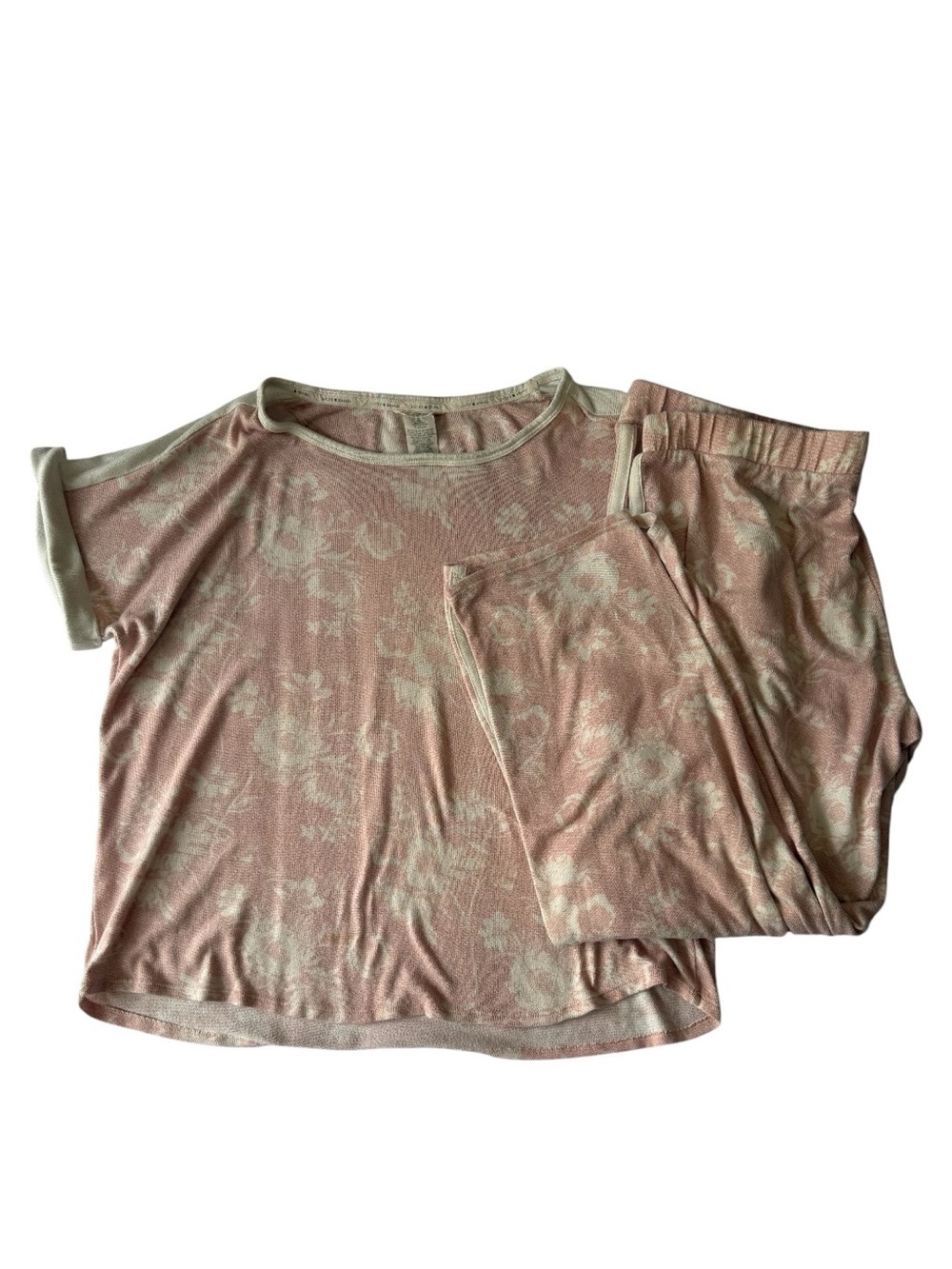 Lucky Brand Pink and Cream Floral lounge Set Size XL